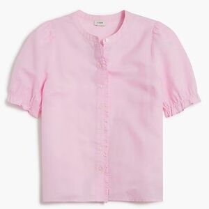 J. Crew Sweet Pink Linen Shirt size Large